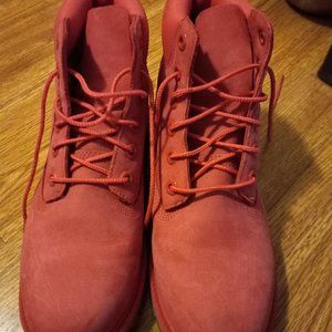 Hot pink timberland boots size 6